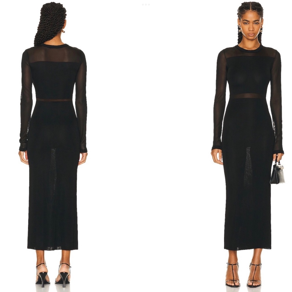 Toteme Semi-Sheer Knit Cocktail Dress - Picture 8 of 9